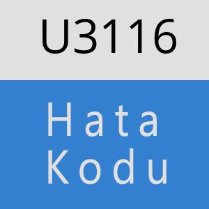 U3116 hatasi