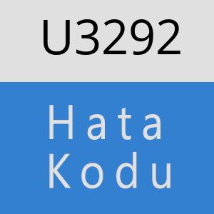 U3292 hatasi