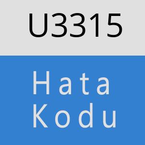 U3315 hatasi