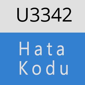 U3342 hatasi