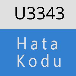 U3343 hatasi