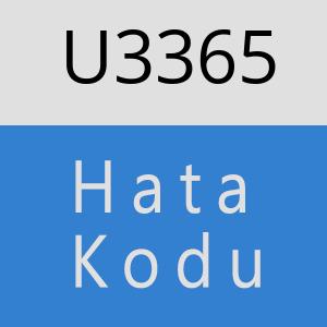 U3365 hatasi