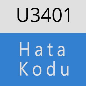 U3401 hatasi