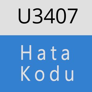 U3407 hatasi