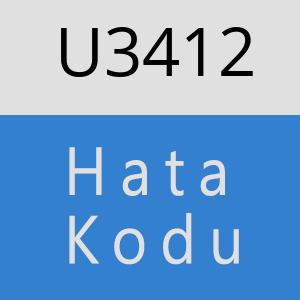 U3412 hatasi