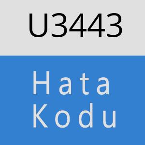U3443 hatasi