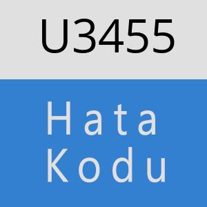 U3455 hatasi