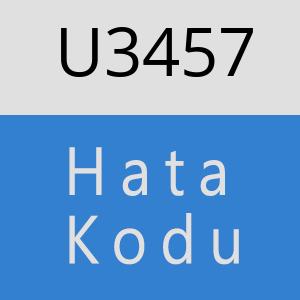 U3457 hatasi