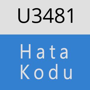 U3481 hatasi