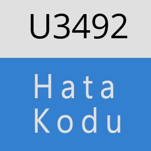 U3492 hatasi