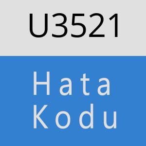 U3521 hatasi