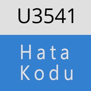 U3541 hatasi