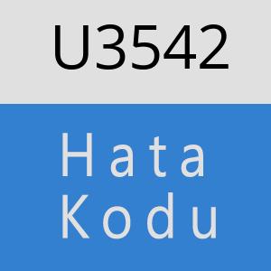 U3542 hatasi