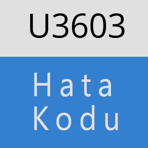 U3603 hatasi
