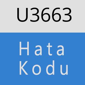 U3663 hatasi