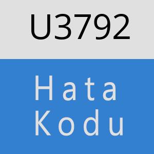 U3792 hatasi