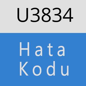 U3834 hatasi