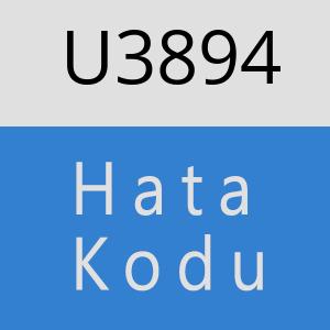 U3894 hatasi