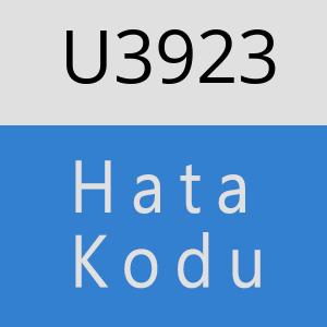 U3923 hatasi